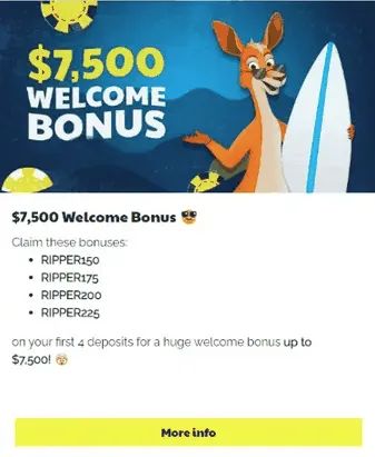 Ripper Casino Welcome Bonus Ripper Casino Welcome Bonus